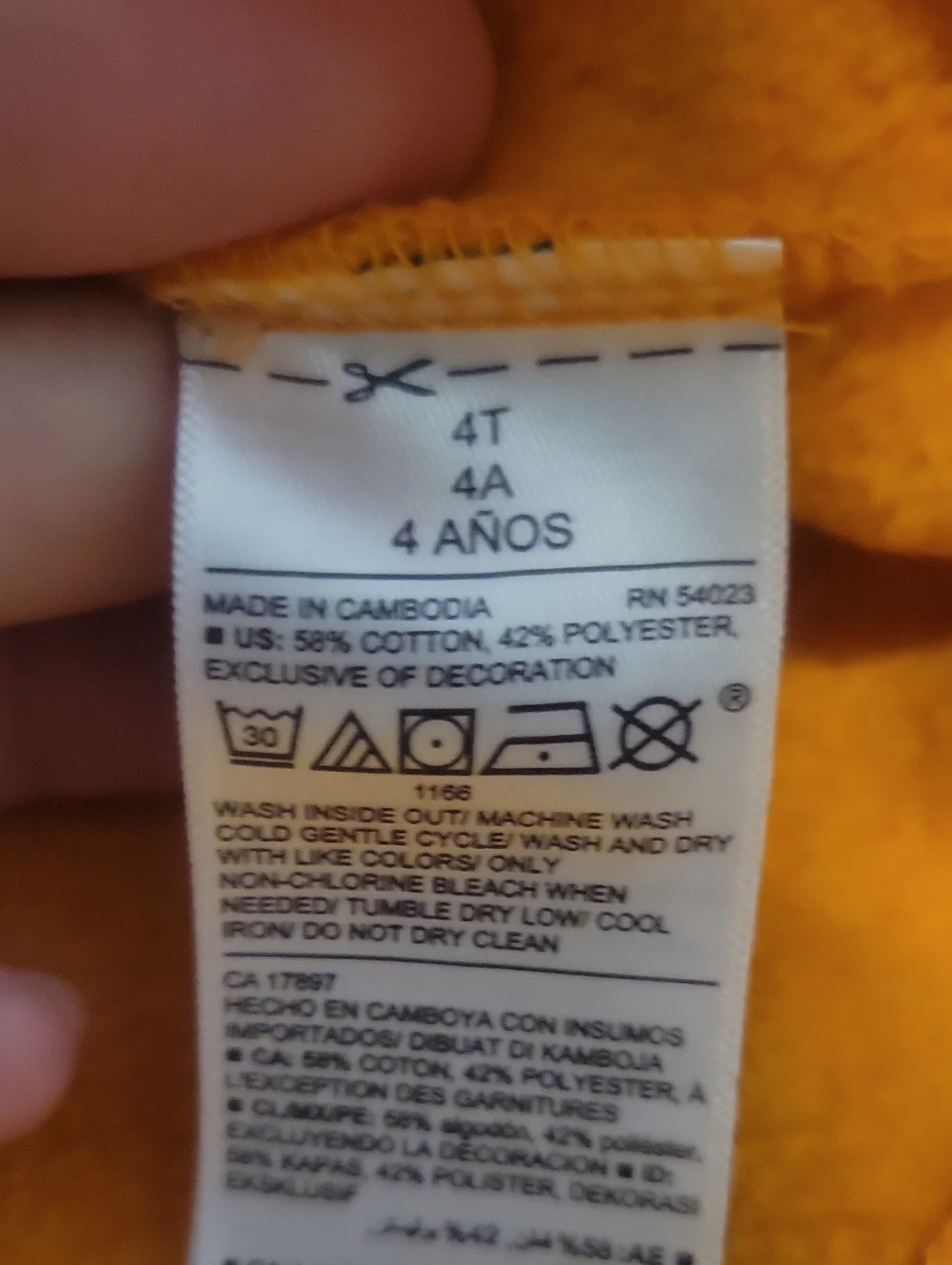 OLD NAVY Kids Sweatshirt Orange Size 4T